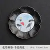 Posavasos Premium Pintados a Mano, Portavasos Florales Retro de Aleación de Aluminio, Posavasos Aislantes de Calor para Juego de Té Casero, Accesorios Creativos para Ceremonia de Té Kung Fu