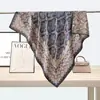 Nuevo Pañuelo Cuadrado de Terciopelo Impreso por Ambos Lados para Mujer, Estilo Coreano Retro Patrón de Espiga 90 Pañuelo de Seda con Elegante Chal Lote
