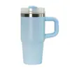Copo de Carro Transfronteiriço 14oz Aço Inoxidável 304 Copo Isolado de Camada Dupla Ao Ar Livre Portátil Alça Canudo Copo de Gelo