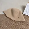 Sombrero de Pescador Cálido Elástico Delgado de Borde Enrollado Versátil para Mujer Otoño/Invierno Adelgazante Rejuvenecedor Sombrero de Cubo de Lana Tejida