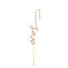 Fabricante Ouro Real Banhado a Diamante Inserido Prata 925 Gancho de Orelha Piercing Agulha de Orelha Estilo Envolvente Lóbulo Orelha Linha Oblíqua Brincos Atacado