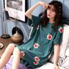Pijamas de verano para mujer, estilo coreano, camisón de verano para mujer, de manga corta, para el hogar, para estudiantes, talla grande