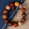 Pulsera de Orbe Multi-Tesoro Pulsera de Cuentas de Secuoya Buddha Varias Joyería para Parejas de Hombres y Mujeres Estilo Étnico Joyería de Madera de Nicho Literaria
