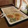 Alfombrilla de Baño de Lujo Ligero de Barro Diatomeas Alfombra para Entrada de Inodoro Resistente a Manchas Antideslizante Secado Rápido Uso en el Hogar Absorbente de Agua Felpudo