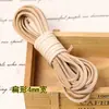Suministros del Fabricante Cordón de Cuero DIY, Cordón Plano de Cuero de Vaca de Capa Superior Curtido Vegetal Hecho a Mano, Cordón de Tira de Cuero para Tejer Pulseras y Collares Materiales