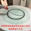 Estufa de Inducción con Plato Giratorio de Vidrio Templado, Olla Caliente con Batería, Anillo de Acero Giratorio Hueco, Cubierta de Mesa Redonda