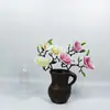 Película con Estampado de Flores de Magnolia para Decoración del Hogar, Flores Artificiales para Sala de Estar, Mesa de Comedor, Dormitorio, Flores de Magnolia para Decoración del Hogar