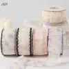 Pastoral Floral Ola Encaje Raya Cinta de Seda Borde de Botón Cinta de Malla Impresa Empaque de Flores Frescas Accesorios para el Cabello DIY Suministros Cinta