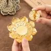 Porta incienso de metal tipo loto estilo Tíbet, pinza de incienso de loto auspiciosa de los ocho tesoros, porta incienso multifuncional, porta varillas de incienso estilo antiguo, adorno de arte para incienso