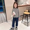 Liquidación de TopsCamiseta Interior de Chaleco para Niños de Primavera y Otoño Estilo Coreano Encaje Color Sólido Camiseta Interior de Manga Larga para Niñas