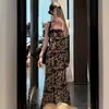Vestido de tirantes vintage, único y súper elegante, nuevo modelo de verano 2026, estilo vacacional en la playa, entallado a la cintura, vestido floral ajustado