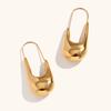 Moda Transfronteriza Europea y Americana Simple Versátil Joyería Acero Inoxidable Chapado en Oro de 18K Nuevos Aretes de Pin Liso para Mujer