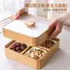 Prato de Frutas Estilo Japonês para Uso Doméstico, Bandeja de Lanches de Luxo Leve, Bandeja de Lanches para Mesa de Centro da Sala de Estar, Bandeja Dividida para Sementes e Frutas Secas