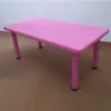 Mesa y silla de plástico ajustables para jardín de infantes mesa rectangular ajustable para aprendizaje infantil y silla mesa de juego y estudio ventas directas de fábrica