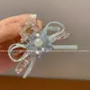 Pinza para el pelo pequeña de alta gama coreana con pedrería y perlas, lazo, para la parte trasera del cabello de mujer, pinza de tiburón, pinza para coleta