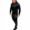 Nuevo traje con cárdigan de suéter con capucha de camuflaje para deportes al aire libre para hombre