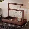 Soporte de Exhibición para Joyería, Estante de Almacenamiento para Collares, Colgador de Joyería, Soporte de Exhibición para Relojes y Pulseras, Soporte de Madera para Colgantes, Pulseras y Bolsitas