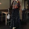 En StockMuranEstilo Étnico Falda de Chenilla Arrugada Estampada 2026 Invierno Nueva Moda Falda