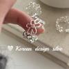 Corea del Sur Ins Nicho Estilo Dulce Joyería Plata Esterlina S925 Anillo de Circonita con Mosaico de Flores Combinación con Todo Estilo de Alta Gama para Mujer