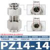 Férula de Acero Inoxidable 304 a Conexión Rápida Manguera a Tubo Rígido Mamparo Recto Pk6 Pmk8 10 Piezas