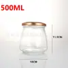 Botella Secundaria Personalizada de Nido de Pájaro Sellada Almacenamiento Tarro de Almacenamiento Vidrio Transparente Espeso Resistente a Altas Temperaturas Botella para Mermelada Miel
