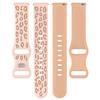 Adecuado para Huawei Fit5/Fit4/Fit3 Correa de Silicona Bicolor Estampado de Leopardo Correa de Silicona con Hebilla de Figura de Ocho Samsung Garmin