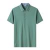 Camisa Polo de Alta Qualidade em Tencel Lyocell Roupas de Trabalho Personalizadas Camisa Estampada com Logotipo Gola Bordada Manga Curta Personalizada Verão