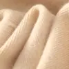 Calças de Lã com Cintura Elástica Estilo Francês para Mulheres, Calças de Perna Larga 100% Lã Pura para Outono e Inverno, Toque de Luxo, Costura Central, Calças Longas Quentes