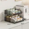 Estante de tazas de escritorio, estante de bocadillos, estante multicapa para tazas de café doméstico, estante de almacenamiento para tazas de té y juego de té