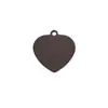 Acero Inoxidable Estilo Hip-Hop Forma de Corazón Placa de Identificación para Perro Gato Colgante de Amor Colgante con Logo Adorno para Mascota Collar Grabado