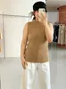 Colete de malha feminino plus size com gola semi-alta, outono de 2026, estilo fino para mulheres plus size, adequado tanto para usar por baixo quanto por cima, colete sem mangas