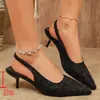 Sandálias Fechadas Estilo Francês 2026 para Mulheres, Salto Alto Fino Apontado, Sapatos Individuais Estilo Coreano Novos da Primavera, Sandálias Femininas
