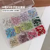 Conjunto K9 colorido de diamantes redondos pequenos com base pontiaguda, um acessório popular e moderno para nail art de diamantes, diamantes ultra brilhantes para nail art, atacado