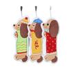 Toalla de Mano Dachshund Linda Bordada Dibujos Animados Colgable Toalla Pequeña Suave Absorbente Paño de Limpieza para Cocina Baño