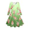 Venta al por mayor directa de fábrica ropa infantil primavera y verano nuevo estilo europeo y americano vestido para niñas estampado manga corta vestido falda infantil