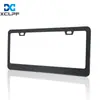 Marco para placa de matrícula estándar americano de venta caliente para comercio exterior, material de aleación de aluminio, negro y plateado, soporte para marco de placa de matrícula, LOGO, selección de múltiples acabados