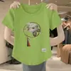 Camiseta de Manga Curta para Mulheres e Mães, Marca Grande, Estilo Chinês Novo, Fashion, Elegante, Top Rejuvenescedor, Desembaraço de E-commerce Transfronteiriço