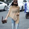 Design Sense Irregular Cape Shawl Camisa Protetor Solar Primavera e Verão Solta Preguiçosa Fina Gelo Gelo Camisa de Malha Top