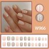 Estilo Francés Dulce de Niña Corto Rosa Glitter Blanco Vintage Uña Removible 24 Estilo Comercio Exterior