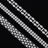 Fileira Única de Strass de Resina Pérola em Formato de Tira Off-White para Acessórios de Roupa, Tela de Strass, Artesanato DIY, Joias Personalizáveis