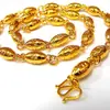 JL043 collar para hombre bañado en oro Cuentas Luohan ovaladas relieve a doble cara Collar grueso de oro Rey cadena gruesa que conserva el color