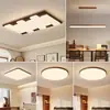 Luminária de Teto para Sala de Estar com Padrão de Madeira de Nogueira Estilo Mid-Century, Amiga dos Olhos, De Alta Qualidade, Criativa, Única, Retrô, Conjunto Completo para Toda a Casa