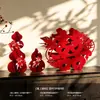 Decorações com o caractere "felicidade dupla" para casamentos, enfeites 3D de "felicidade dupla", conjunto de decoração para quarto principal de casamento, adereços para fotos de casamento e noivado