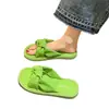 Novidade de Verão Estilo Laço Chinelos de Solado Grosso para Mulheres, Sandálias Rasteirinhas Casuais Antiderrapantes de Solado Macio, Fashion