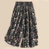 Pantalones de Falda con Bolsillos de Verano para Madres de Mediana Edad y Mayores, Estampado Floral, Cintura Elástica, Pantalones de Pierna Ancha de Tiro Alto, Venta al por Mayor de una Pieza, Adelgazantes y Casuales