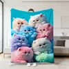 Manta retro de gato lindo más vendida en Amazon transfronterizo con estampado digital de imágenes de mascotas, cubierta de felpa