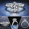Anillo de Zirconia Imitación Moissanita Ocho Corazones y Ocho Flechas para Mujeres y Hombres Anillo de Boda de Seis Garras Transfronterizo Douyin Kuaishou Celebridad de Internet Transmisión en Vivo Venta al por Mayor