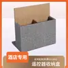 Nueva caja de almacenamiento de control remoto modelo para hoteles y casas de huéspedes, con un toque de lujo ligero y de alta gama, caja de control remoto de cuero de doble compartimento