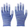 Guantes de trabajo de fábrica con revestimiento de dedos de PU, fibra de carbono, antiestáticos, antipolvo, transpirables, antideslizantes y con inmersión en agua.