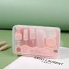 Caja de Plástico Personalizada Caja de Embalaje Transparente Caja Vacía Caja de Almacenamiento para Esponja de Maquillaje Huevo Borla para Polvo Logotipo Imprimible